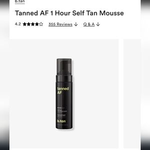 Tanned AF 1 Hour Self Tan Mousse - Black